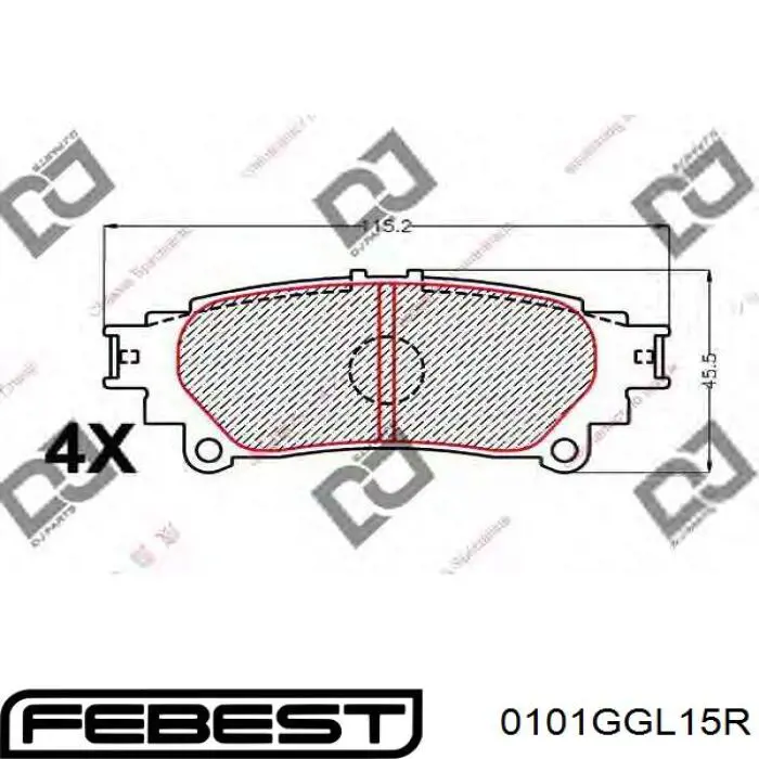 Pastillas de freno traseras 0446630311 Toyota