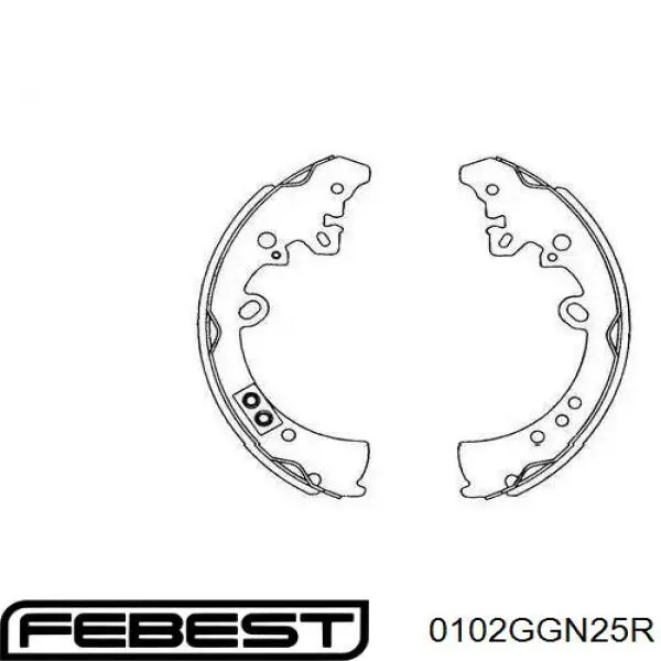 Comprar 0102GGN25R Febest Zapatas de freno