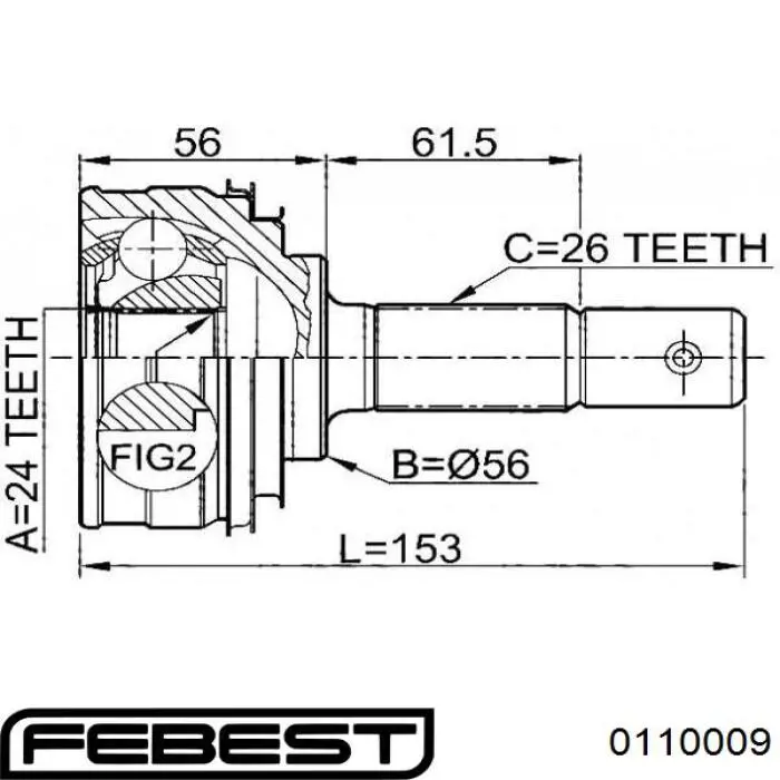 Junta homocinética exterior delantera Toyota Celica T16