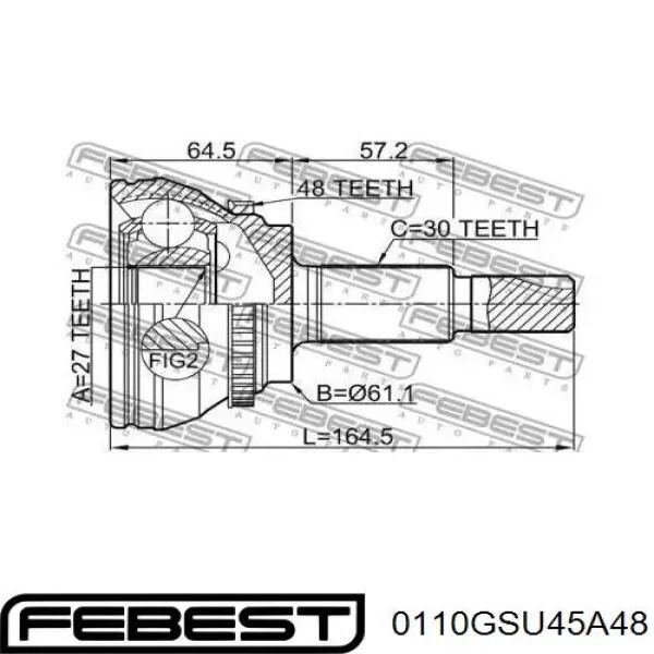 Junta homocinética exterior delantera GSP 859225 precio, desde 47,34 EUR