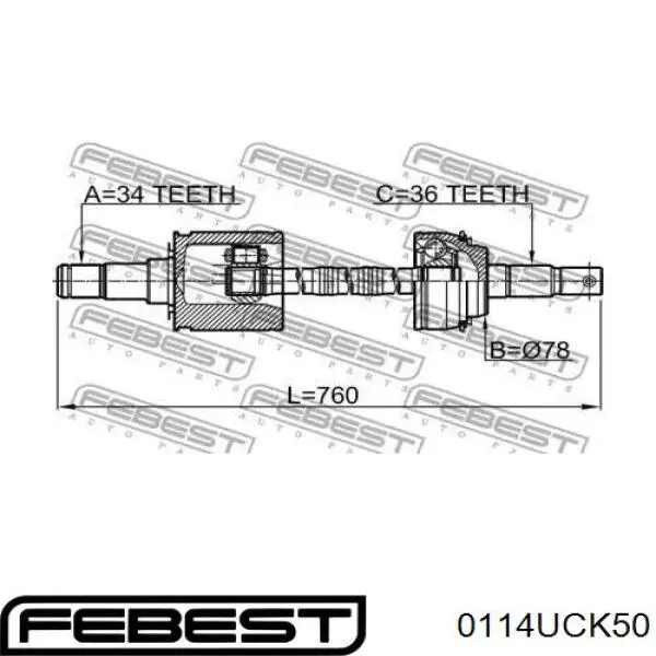 Comprar 434300C040 Toyota Semieje delantero