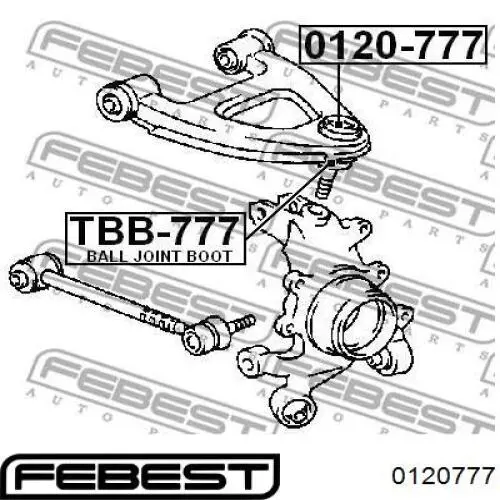 Rótula superior de suspensión trasera Febest 0120777 precio, desde 19,84 EUR