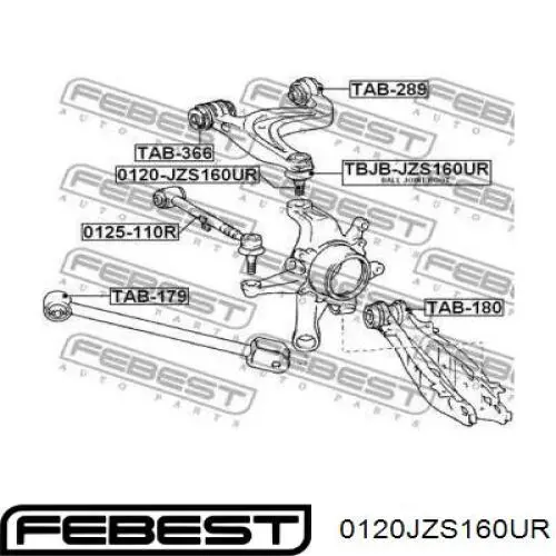 Rótula,Suspensión de eje trasero, superior para Lexus GS (JZS160)