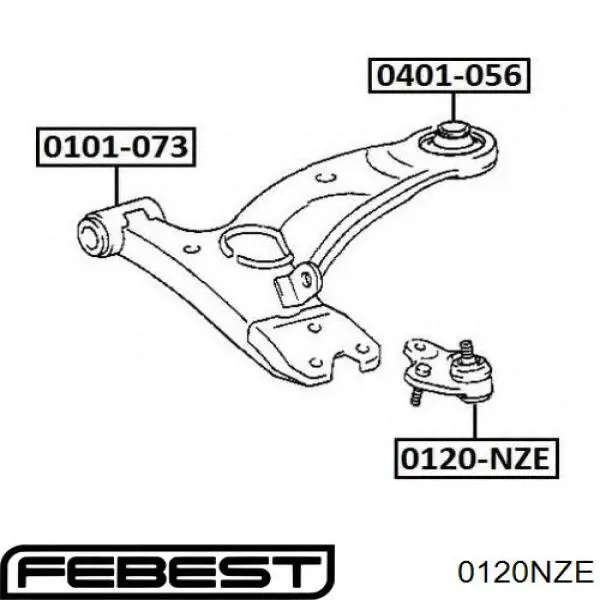 Rótula inferior de suspensión Chery Tiggo SUV (T11) (2005 - 2010) precio, desde 15,16 EUR