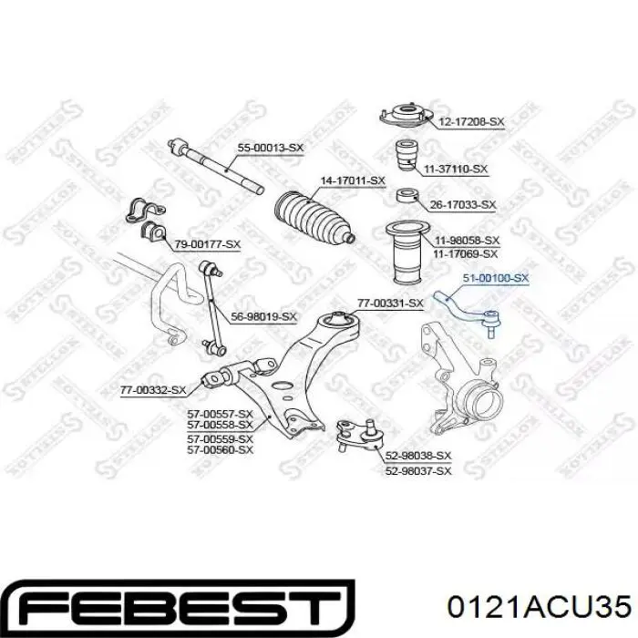 Rótulas de dirección Teknorot LX211