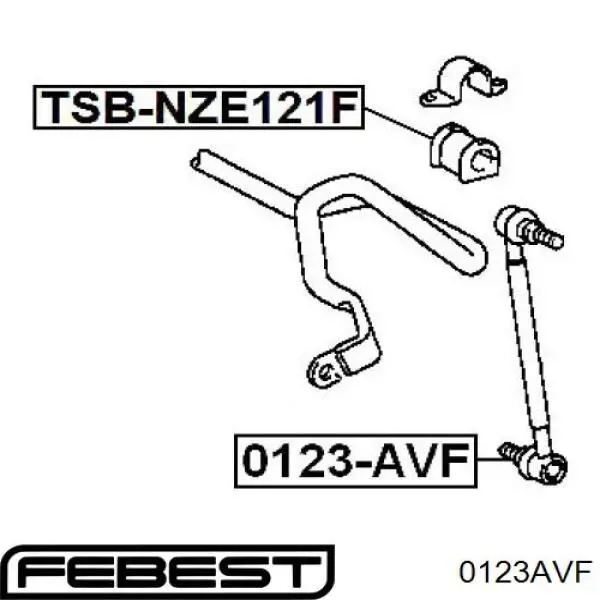 Soporte de barra estabilizadora delantera Toyota Corolla E12