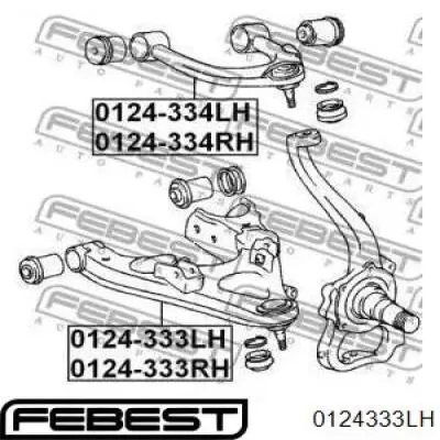 0124333LH Febest barra oscilante, suspensión de ruedas delantera, inferior izquierda