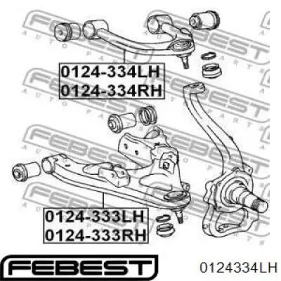 0124334LH Febest barra oscilante, suspensión de ruedas delantera, superior izquierda