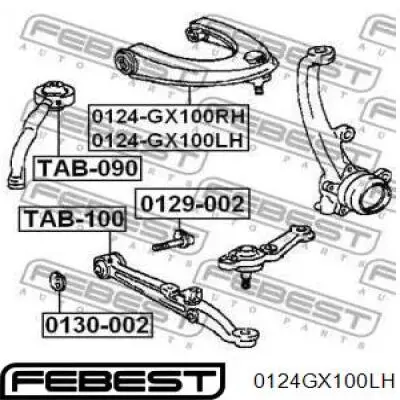 4863039025 Toyota barra oscilante, suspensión de ruedas delantera, superior izquierda