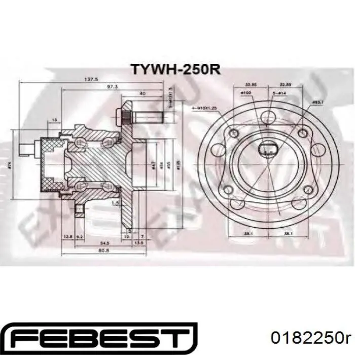 Cubo de rueda trasero Toyota Prius NHW20