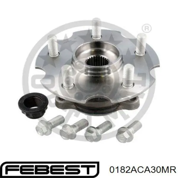 Cubo de rueda trasero 0182ACA30MR Febest