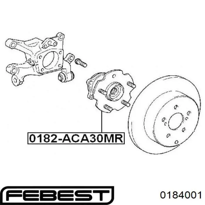 Comprar 0184001 Febest Espárrago de rueda delantero