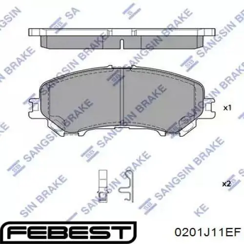 Pastillas de freno delanteras Nissan Qashqai 2 J11