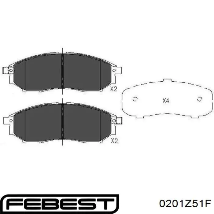Pastillas de freno delanteras Nissan Navara D40M