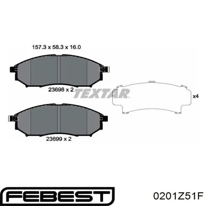Pastillas de freno delanteras Nissan Navara D40M