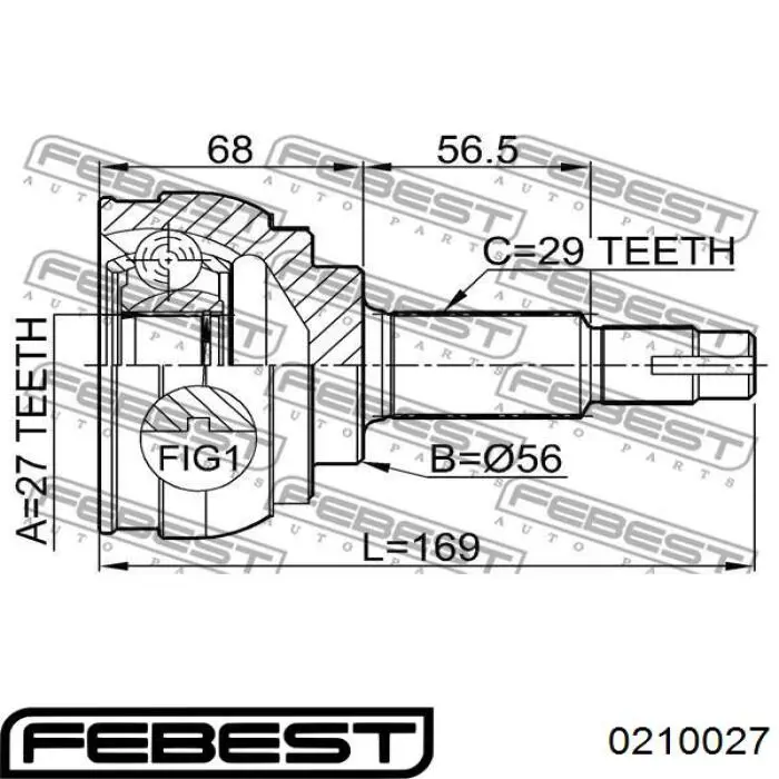 841036 GSP junta homocinética exterior delantera