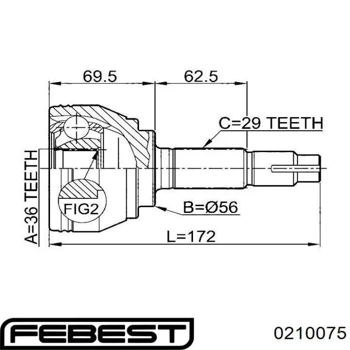 Junta homocinética para Nissan Murano  Z50
