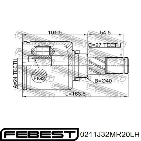 Junta homocinética interna delantera izquierda Nissan/Infiniti 39711EN000 precio, desde 117,91 EUR