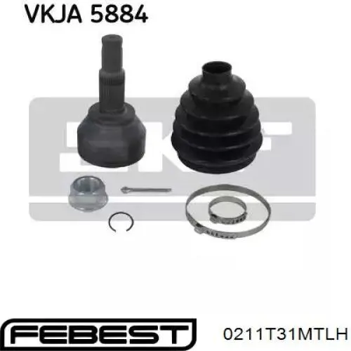 Comprar 0211T31MTLH Febest Junta homocinética interna delantera izquierda