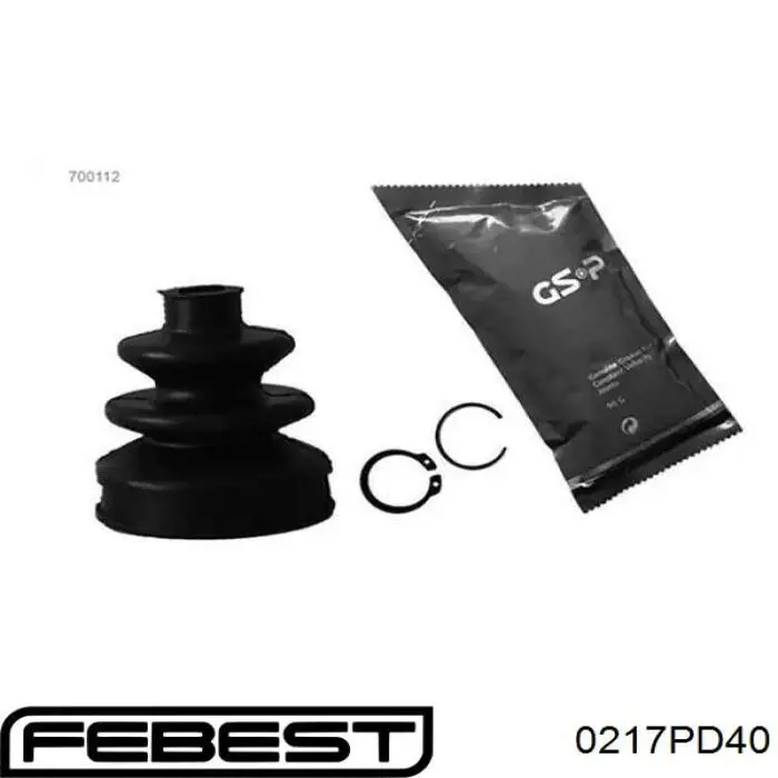 Fuelle semieje delantero exterior Febest 0217PD40
