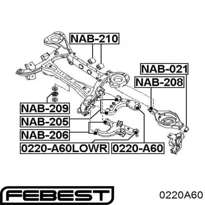 Rótula,Suspensión de eje trasero, superior para Nissan Navara (D40M)