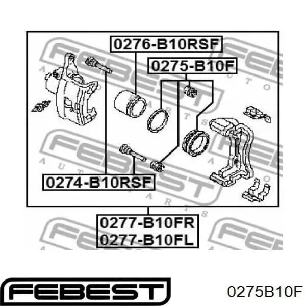Kit de reparación, pinza de freno delantero para Nissan Almera (B10RS)