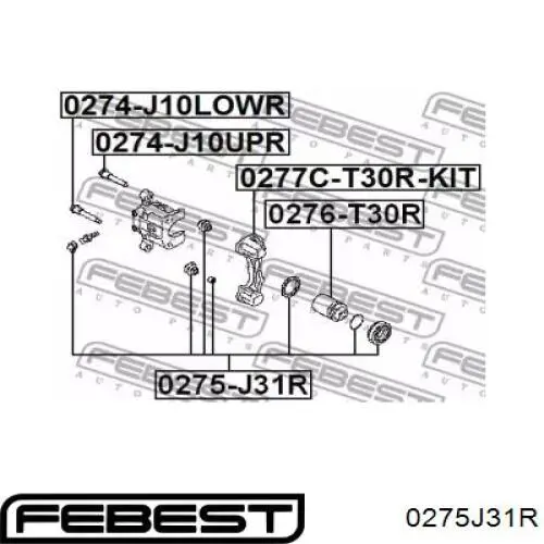 441208H325 Nissan juego de reparación, pinza de freno trasero