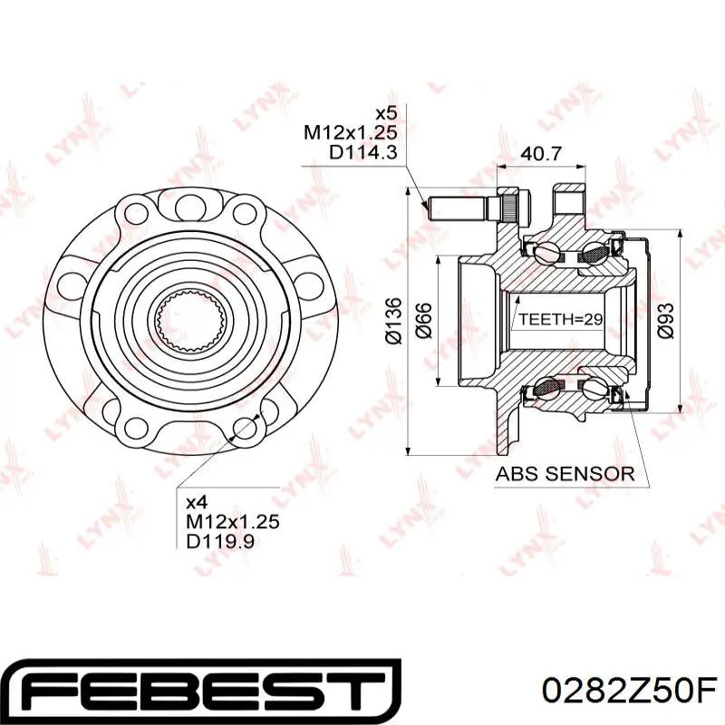 Comprar 0282Z50F Febest Bujes de ruedas
