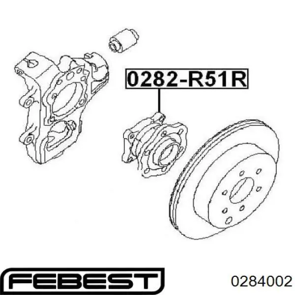 Perno de cubo Febest 0284002