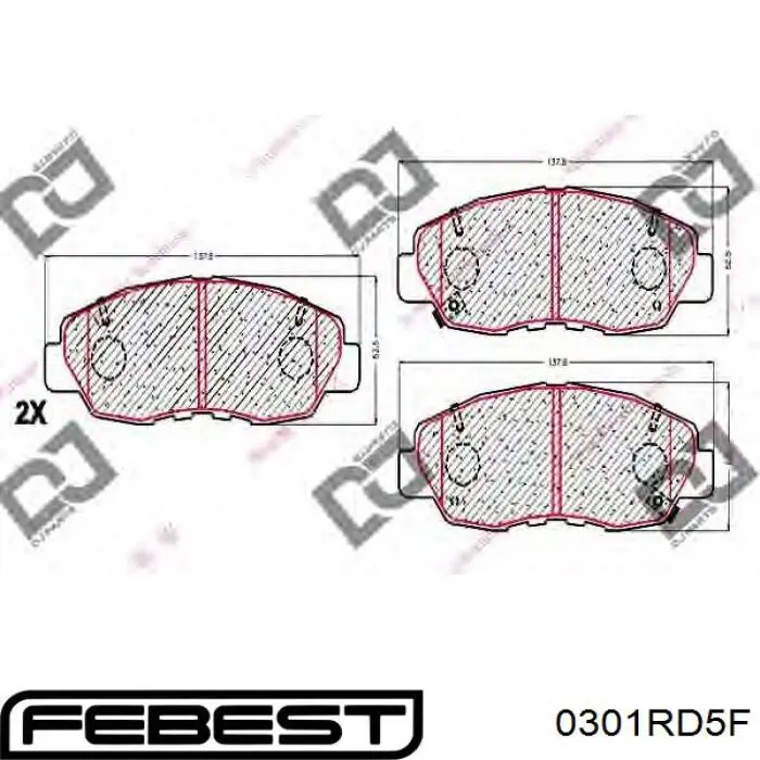 Pastillas delanteras Honda CR-V (2002-2006)