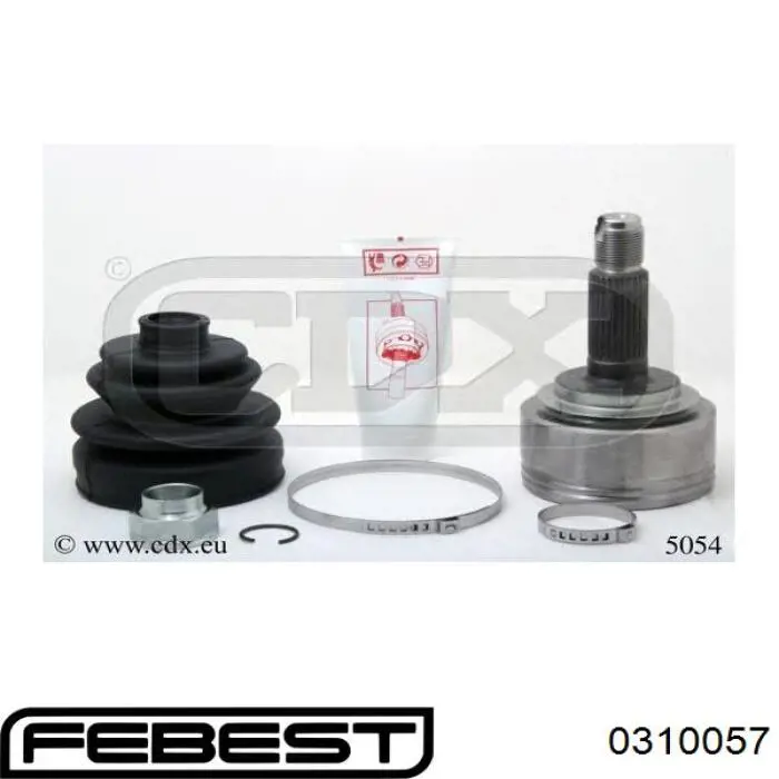 Junta homocinética exterior delantera Febest 0310057