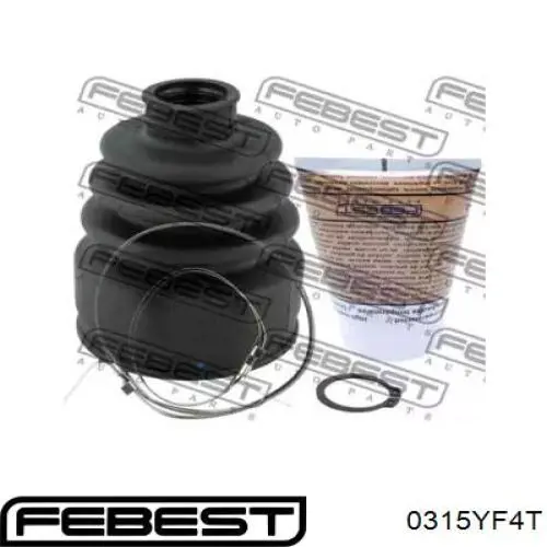 Fuelle, semieje delantero interior Febest 0315YF4T