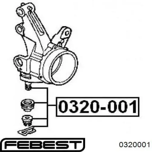 0320-001 Febest rótula de suspensión inferior