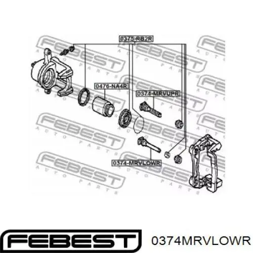 Comprar 26628FC010 Subaru Pasador guía inferior de la pinza de freno trasera
