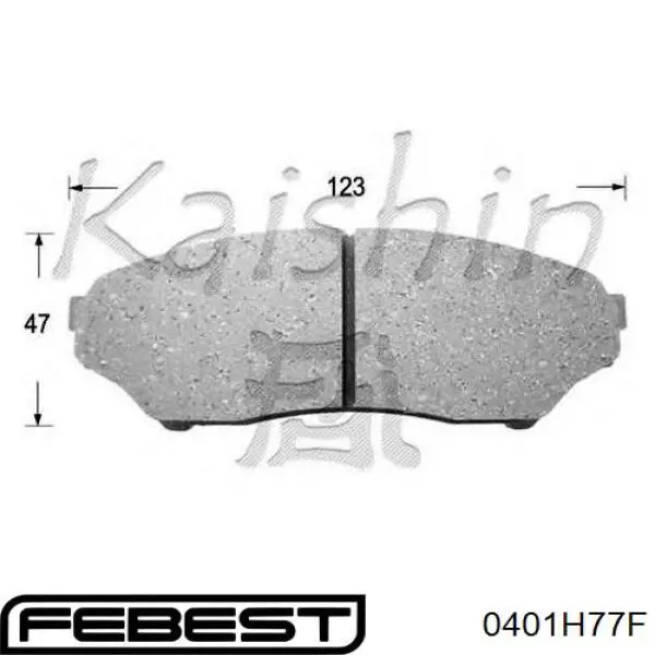 0401-H77F Febest pastillas de freno delanteras