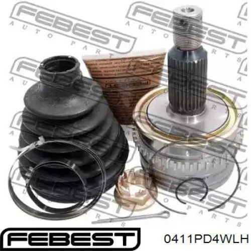 Junta homocinética interna delantera izquierda Febest 0411PD4WLH