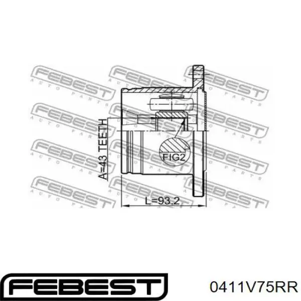 Junta homocinética interior trasera Mitsubishi MR528645 precio, desde 136,30 EUR