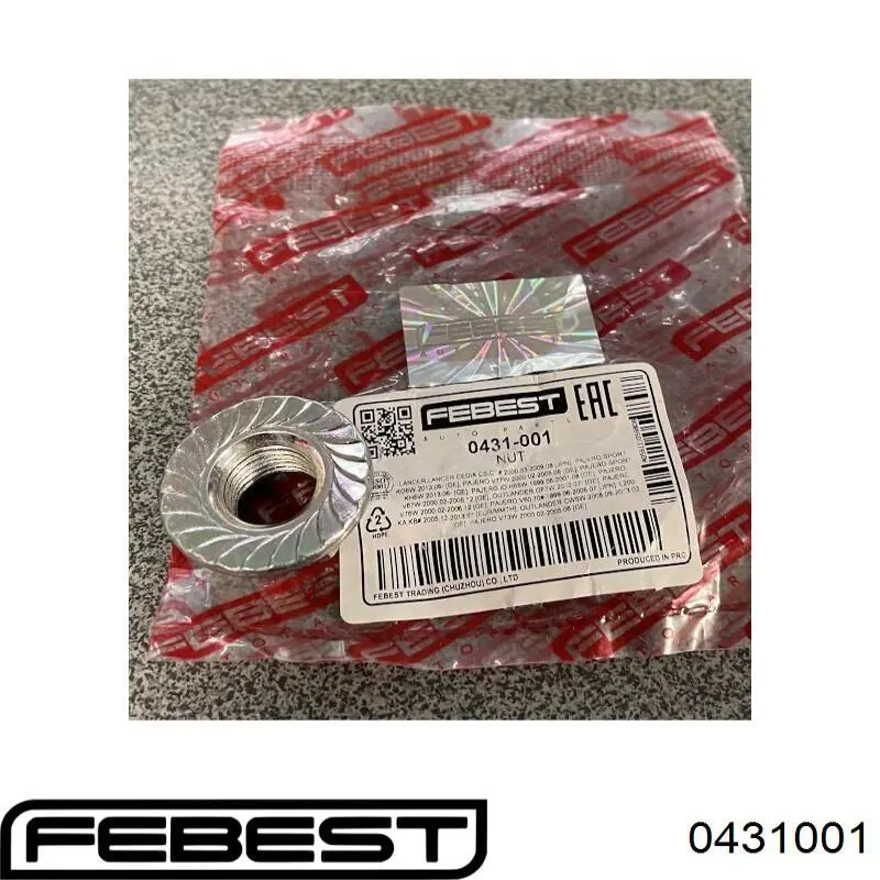 Tornillo (tuerca) de sujeción 0431001 Febest