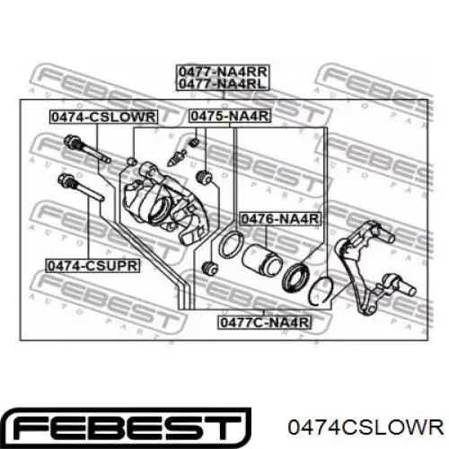 Kit de reparación, pinza de freno trasero para Dodge Caliber (PM)