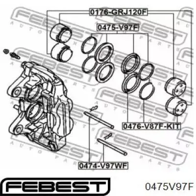 Kit de reparación, pinza de freno delantero Febest 0475V97F precio, desde 17,90 EUR