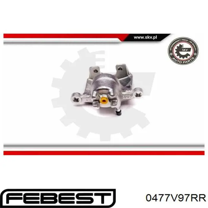 0477V97RR Febest pinza de freno trasero derecho