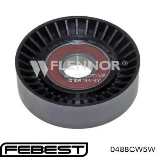 Polea inversión / guía, correa poli V 0488CW5W Febest