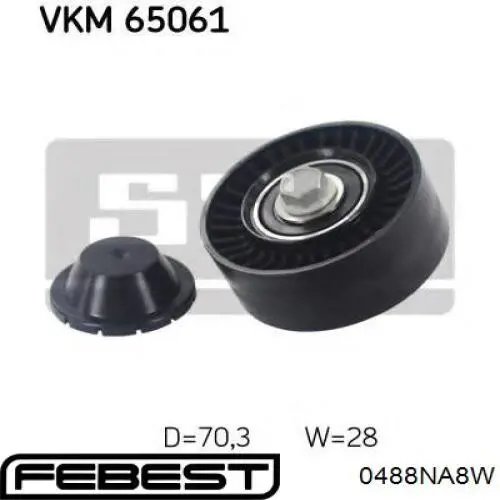 Comprar 04891660AA Chrysler Polea inversión/guía, correa poli V