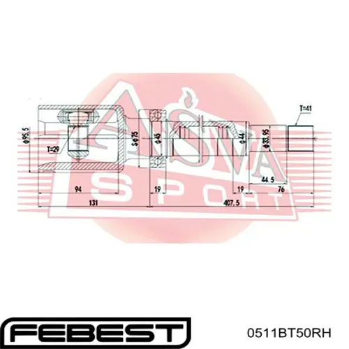 Junta homocinética interna delantera derecha Ford 4964035 precio, desde 54,20 EUR