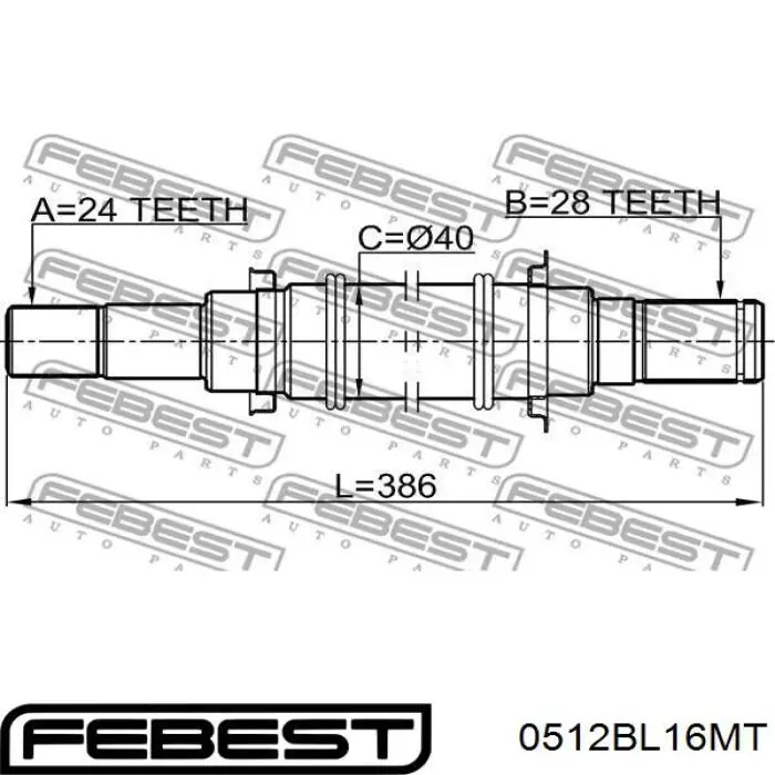 Comprar FG0525700D Mazda Eje intermedio de transmisión