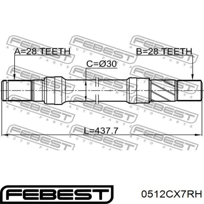 0512CX7RH Febest