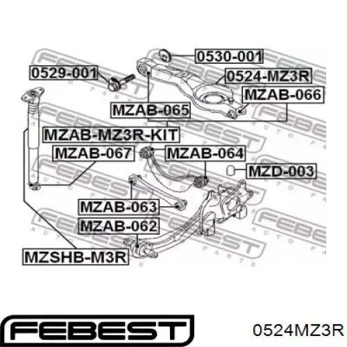 Barra oscilante, suspensión de ruedas Trasera Inferior Izquierda/Derecha para Ford Focus (CA5)