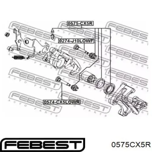 Juego de reparación, pinza de freno trasero para Mazda CX-5 (KE)