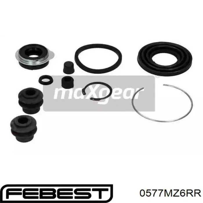 Pinza de freno trasera derecha 0577MZ6RR Febest