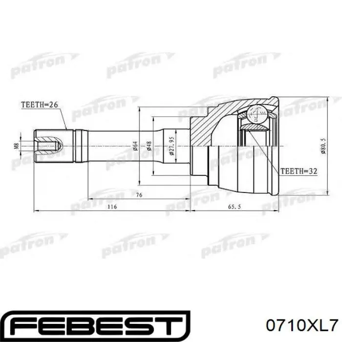 Junta homocinética exterior delantera GSP 854007 precio, desde 46,43 EUR